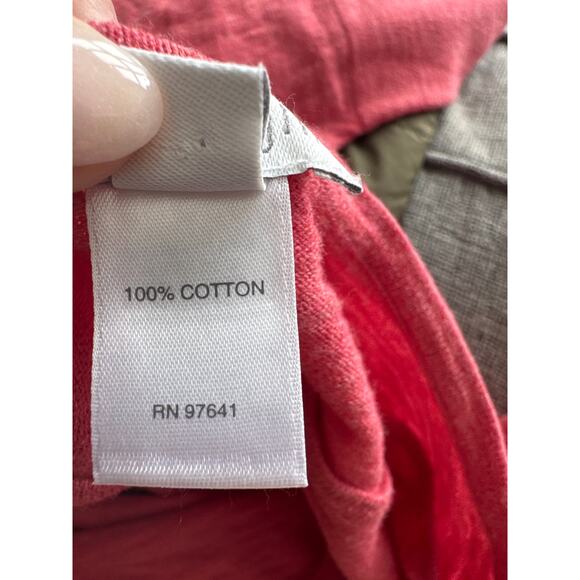 J. Jill Pink 3/4 Sleeve Plus Size 100% Cotton Pullover top 2XL Braided - Picture 7 of 8